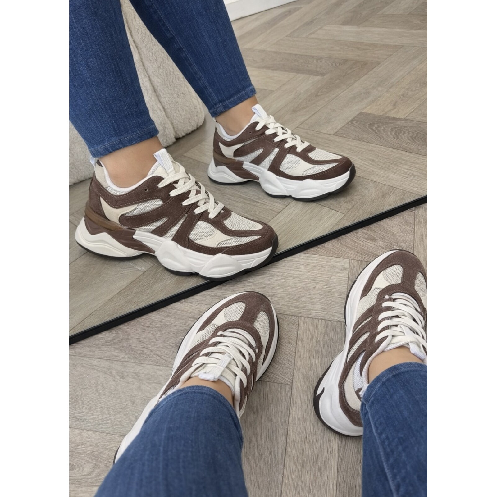 Sneakers Suede Stacey BS228 Beige