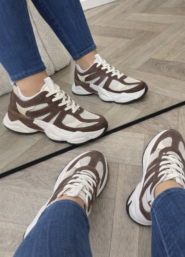 Sneakers Suede Stacey BS228 Beige