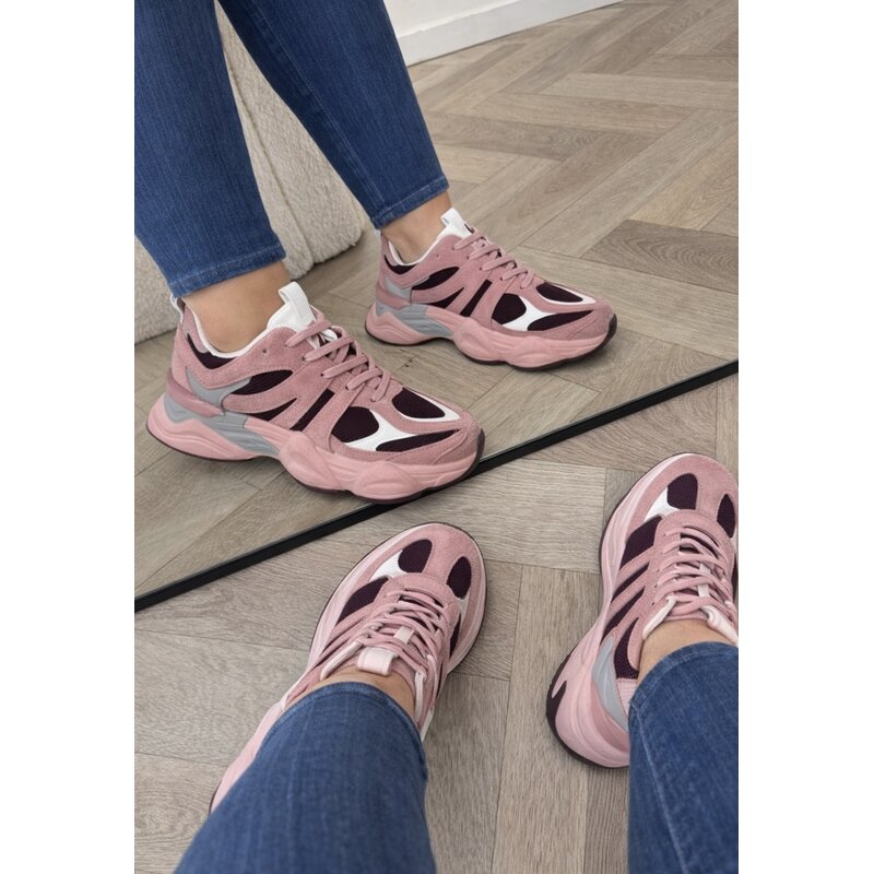 Sneakers Suede Stacey BS228 Pink