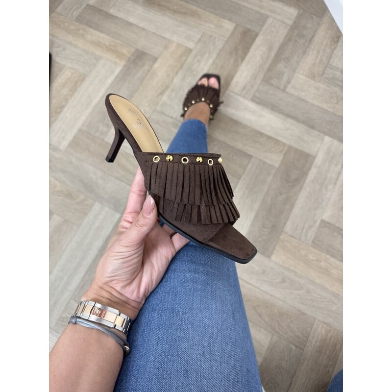 Heels Franje Suede 826 Choco