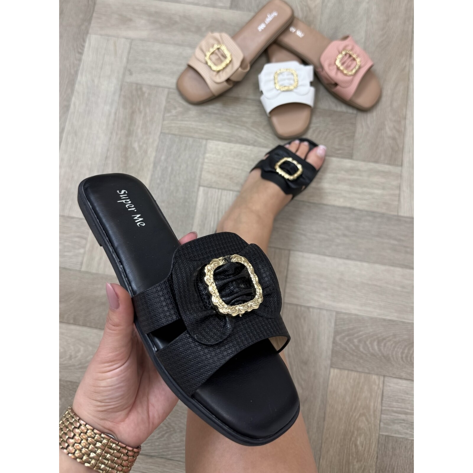 Slippers Celina H008-PL Black