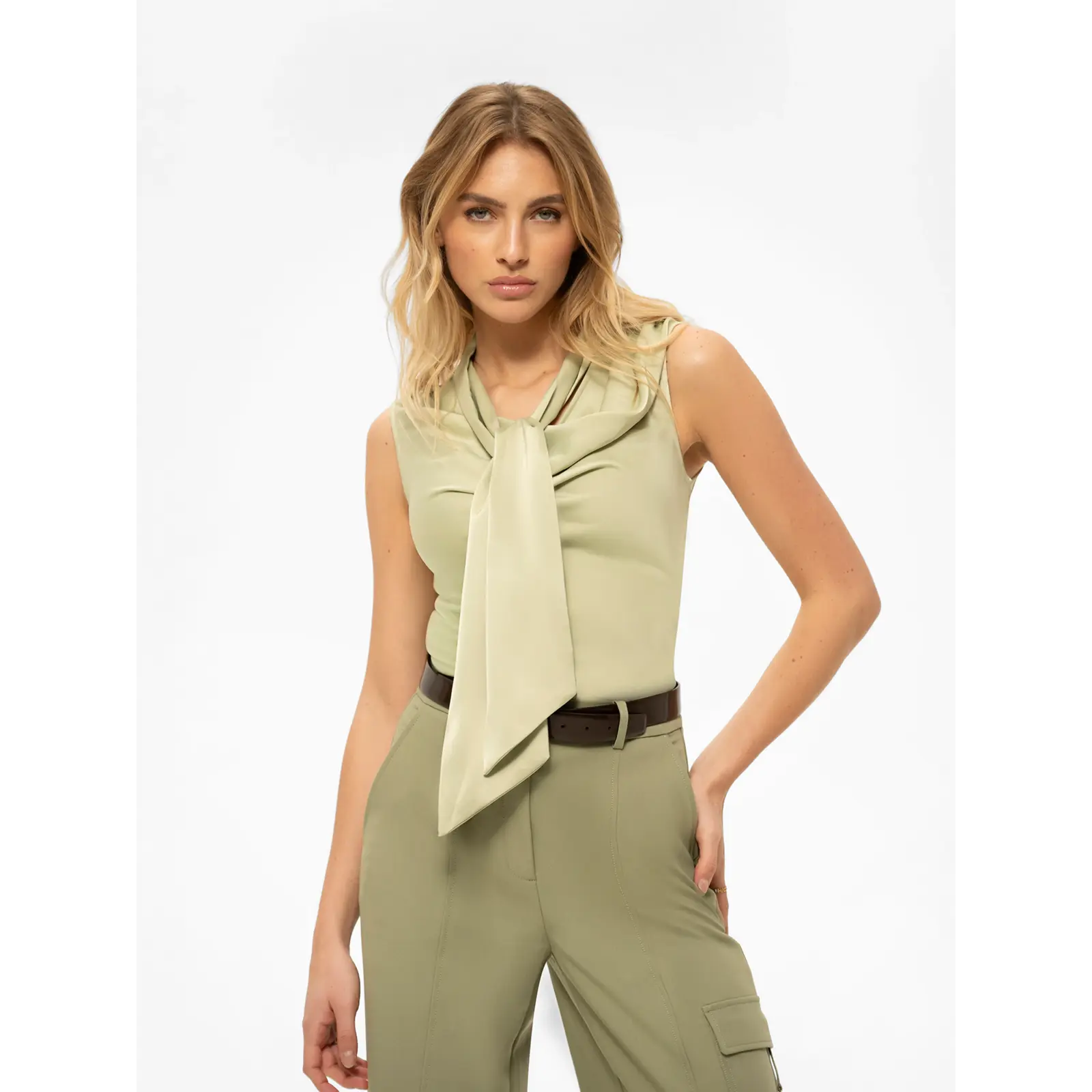 Nikkie Top Provo Satin Aloe Vera Nikkie