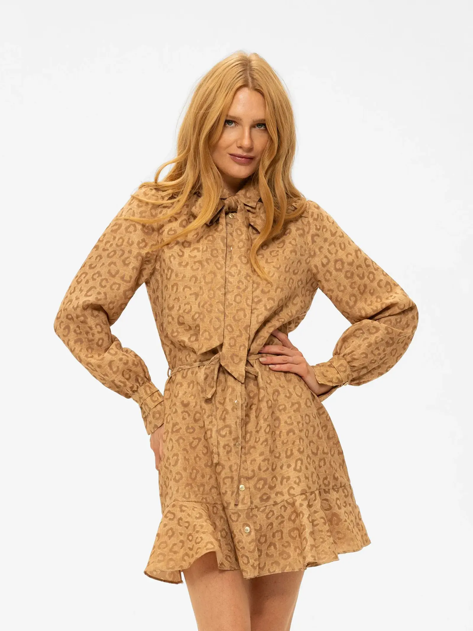 Nikkie Dress Pragues Leopard Travertine