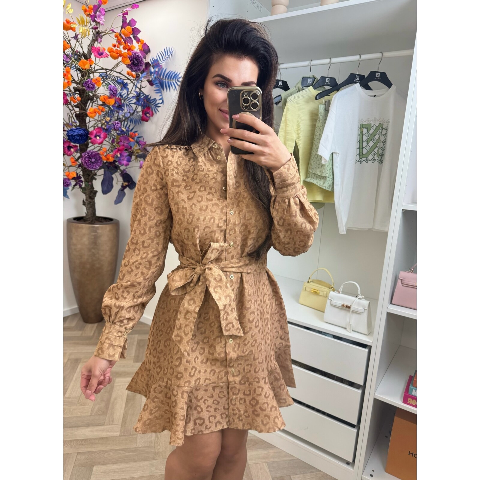 Nikkie Dress Pragues Leopard Travertine