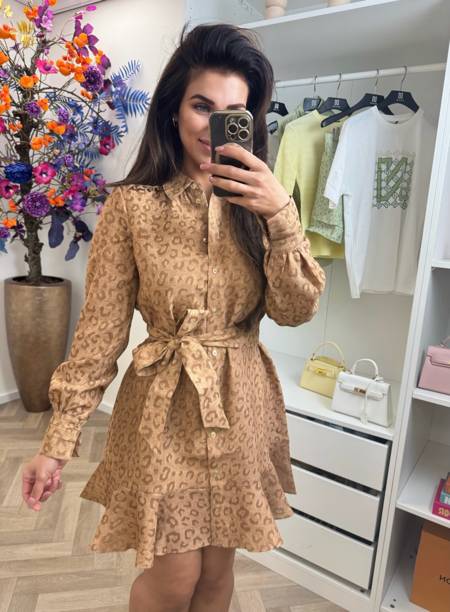 Nikkie Dress Pragues Leopard Travertine