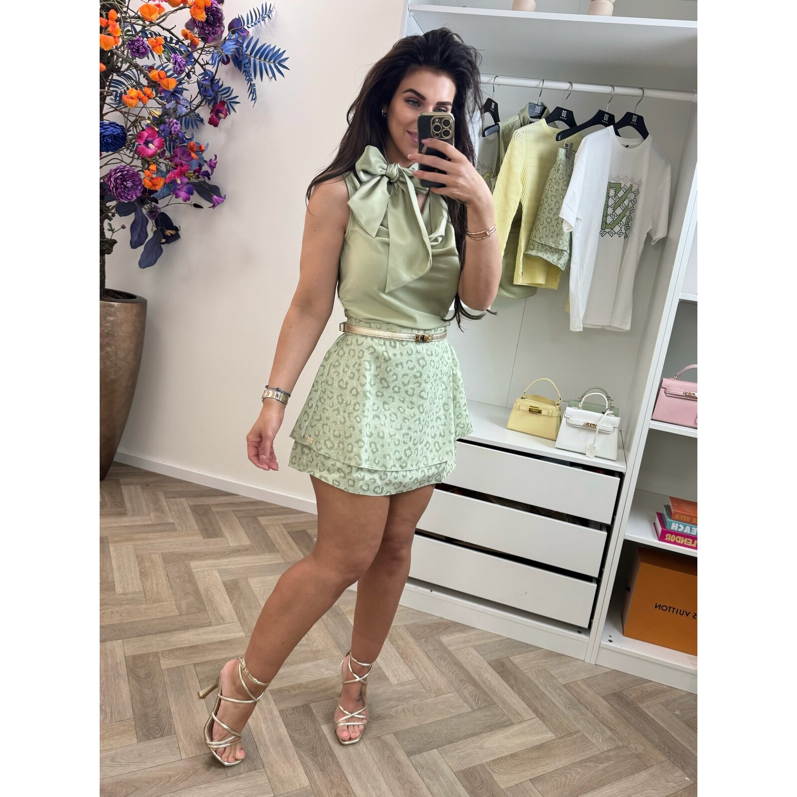 Nikkie Top Provo Satin Aloe Vera Nikkie