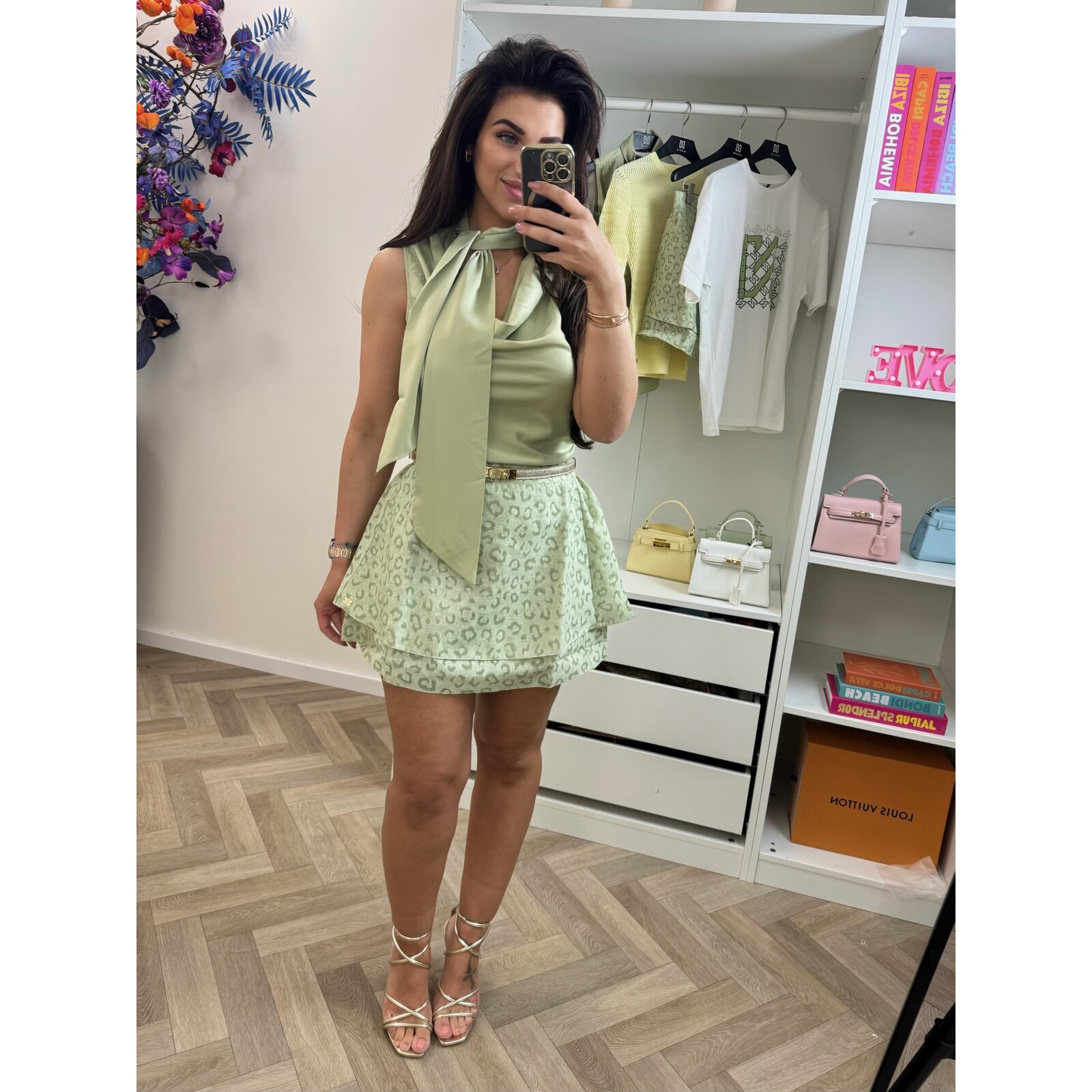 Nikkie Skirt Pragues Leopard Aloe Vera Nikkie