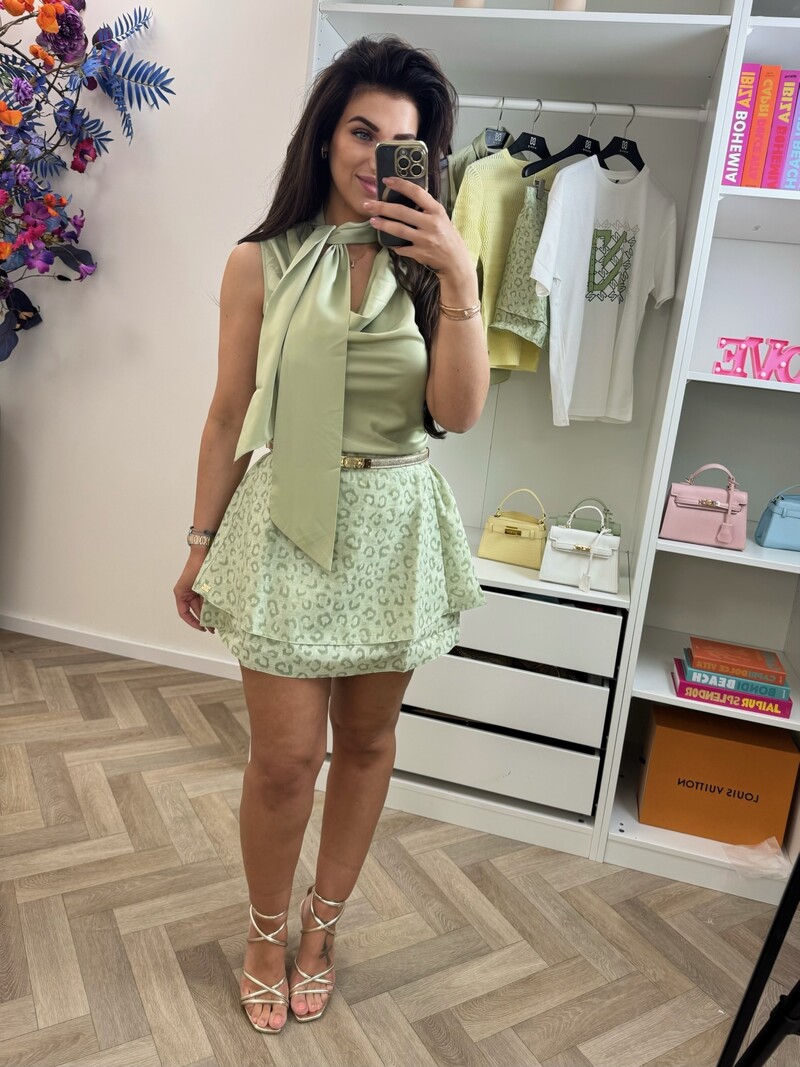 Skirt Pragues Leopard Aloe Vera Nikkie