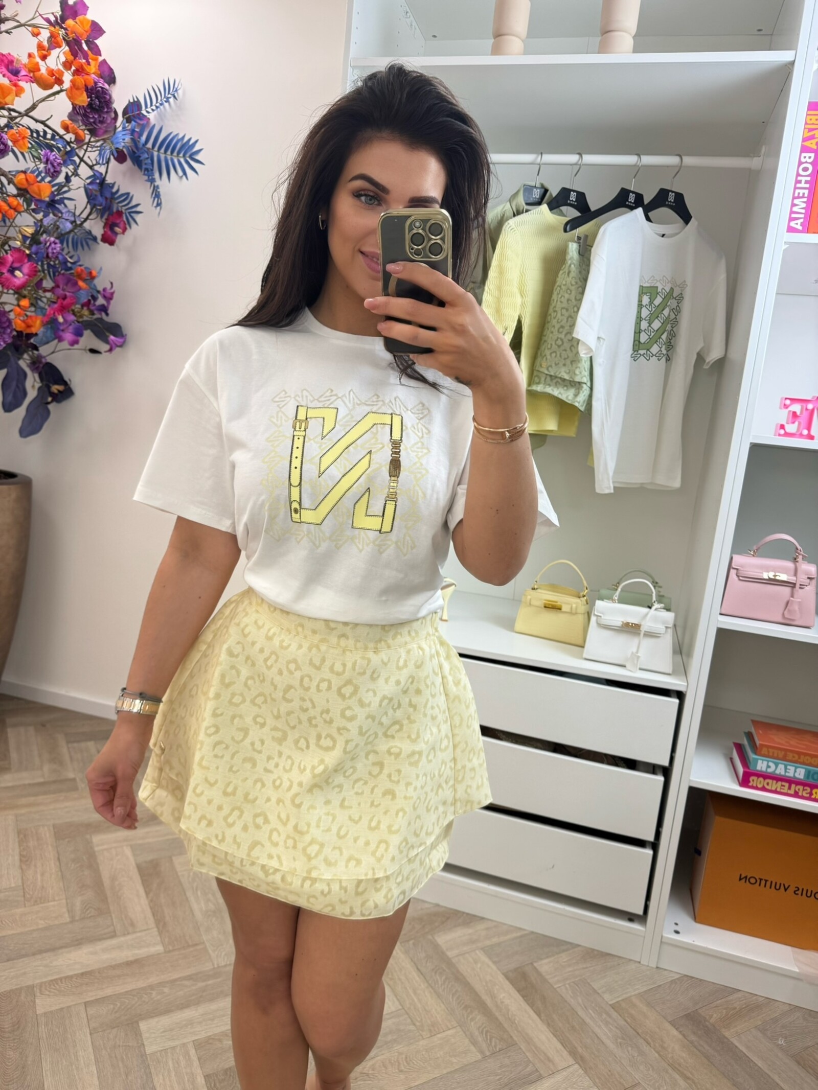 Nikkie T-shirt N chain Lemonade Star white