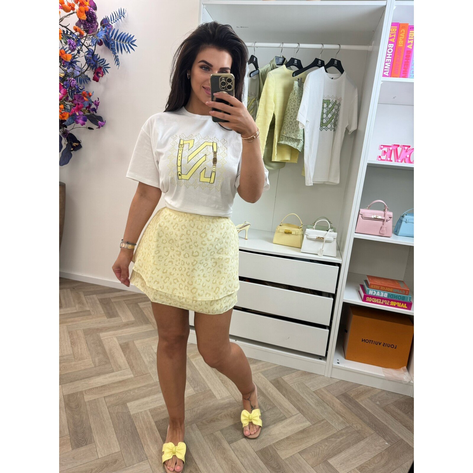 Nikkie T-shirt N chain Lemonade Star white