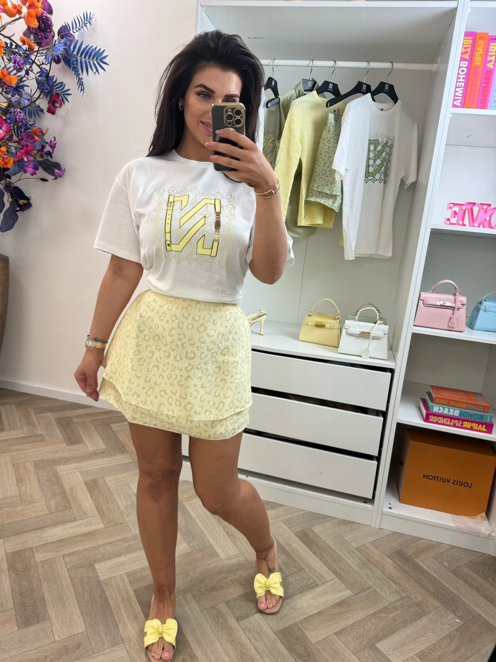 Nikkie T-shirt N chain Lemonade Star white