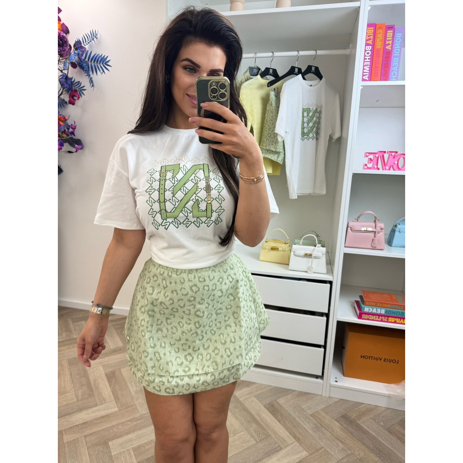 Nikkie T-Shirt N Chain Star White Aloe Vera