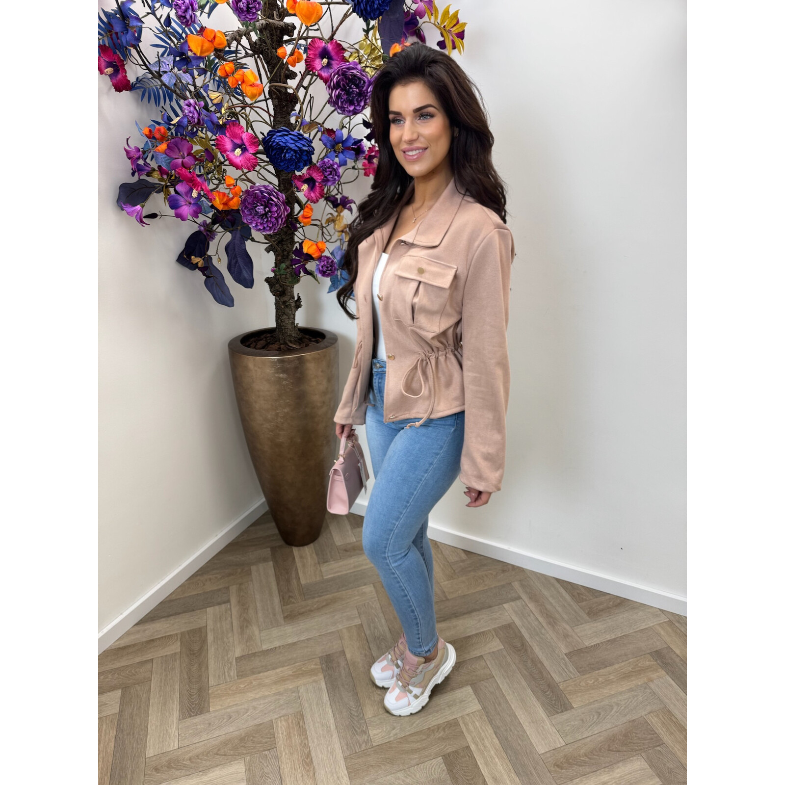 Suéde jacket Stella Pink