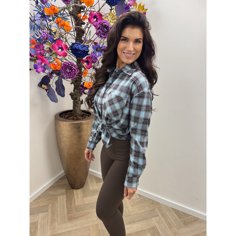 Ruit blouse Diamonds Blue EN125