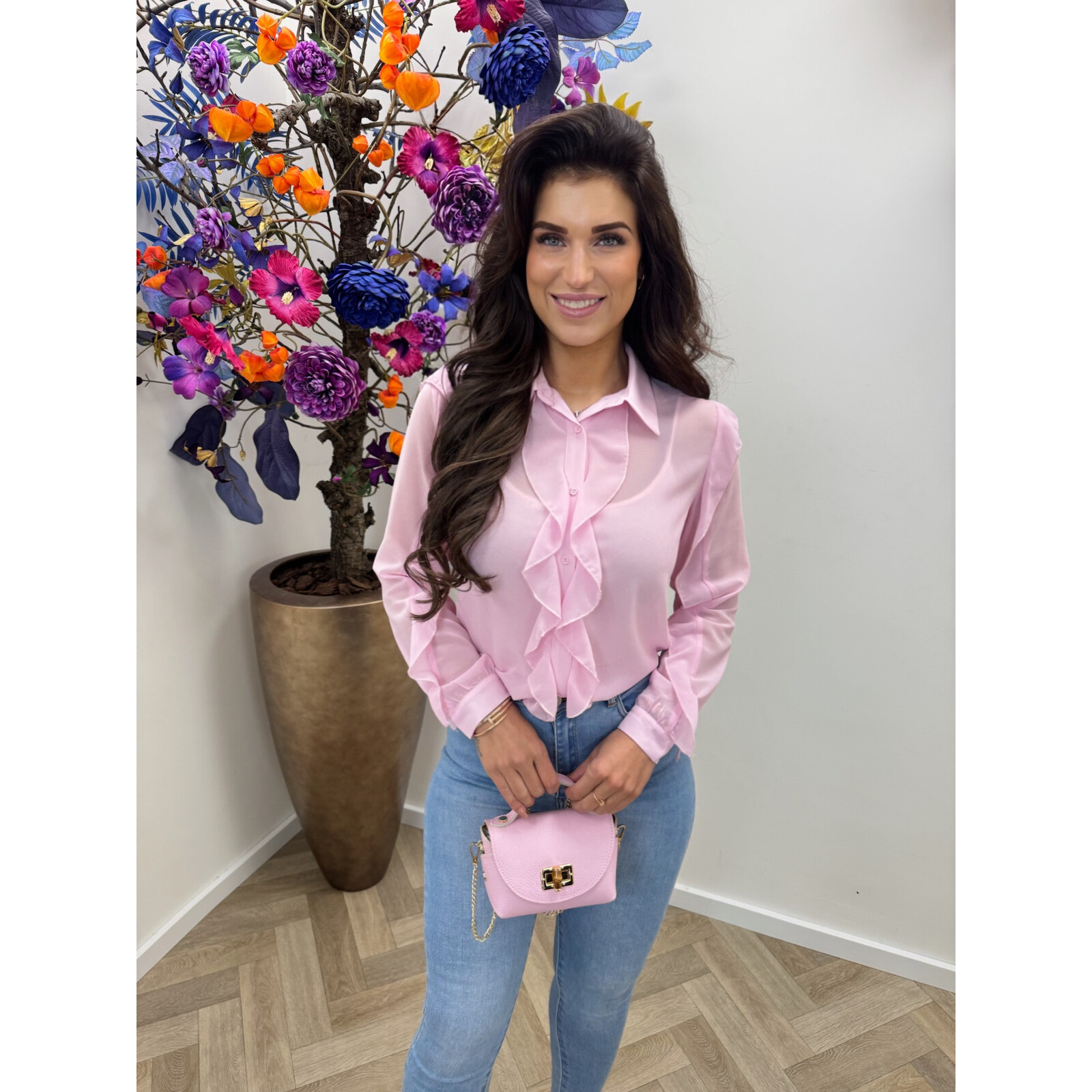 Blouse ruffle Kilky AP-2498 Pink