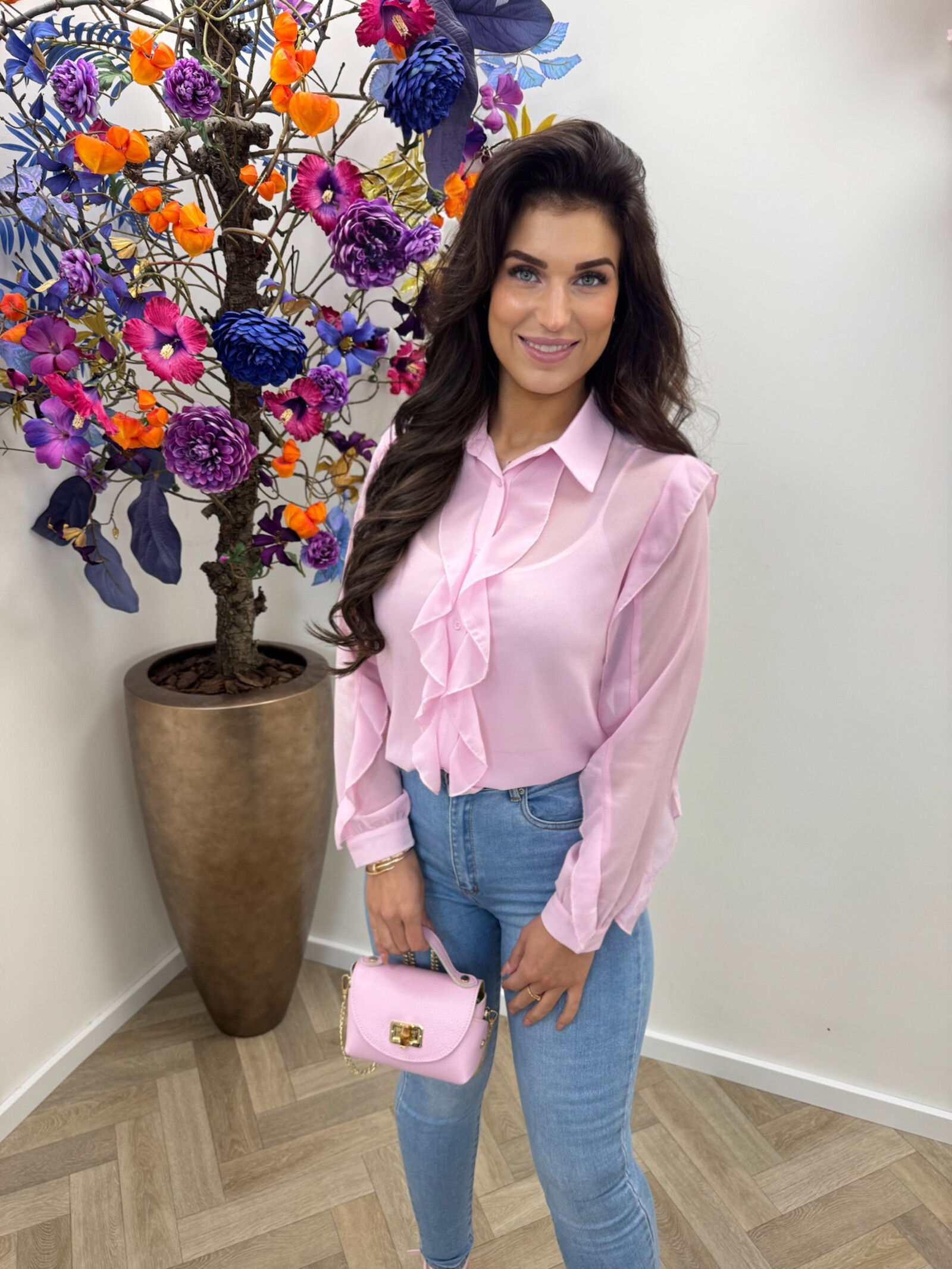 Blouse ruffle Kilky AP-2498 Pink