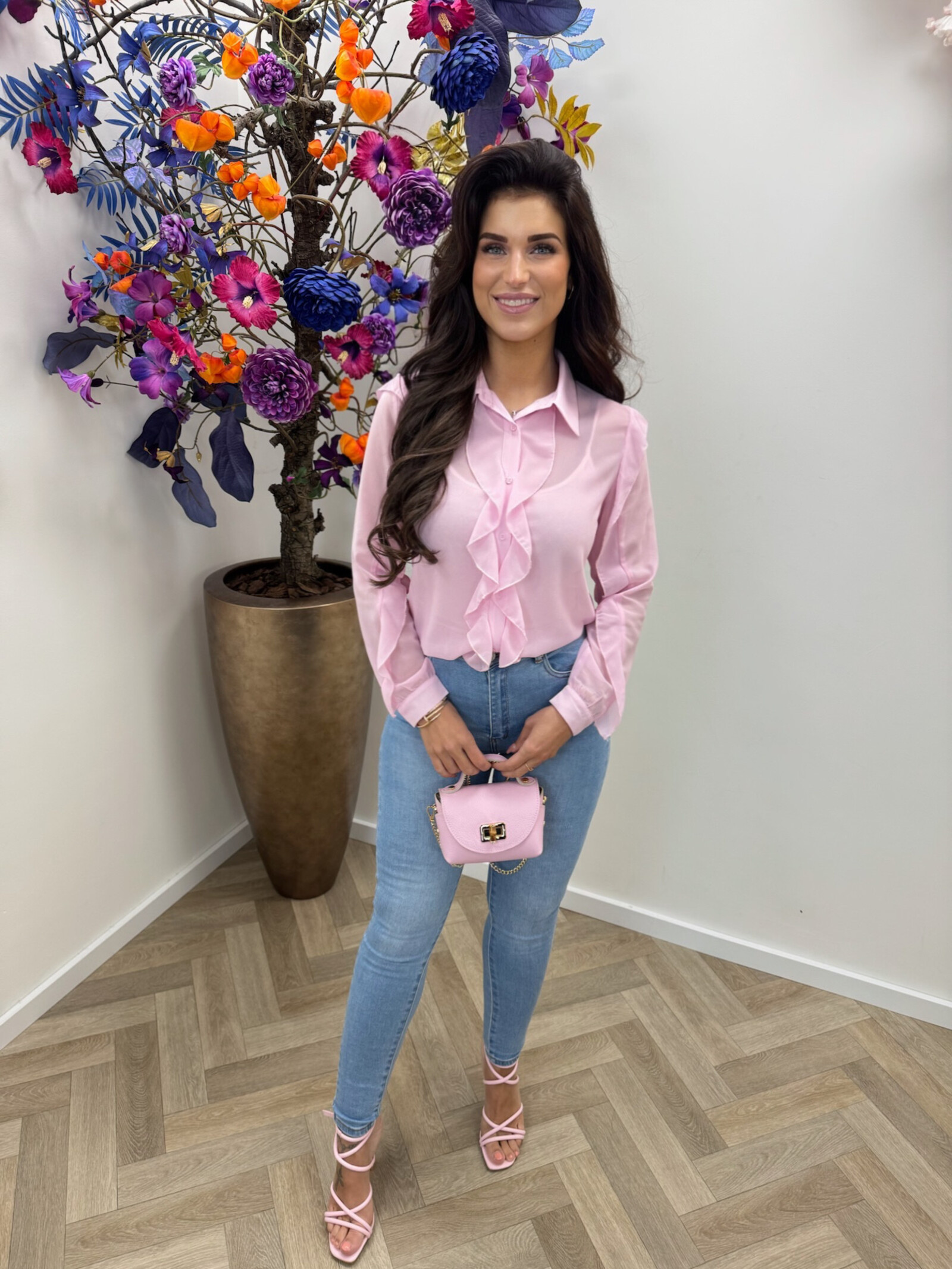 Blouse ruffle Kilky AP-2498 Pink
