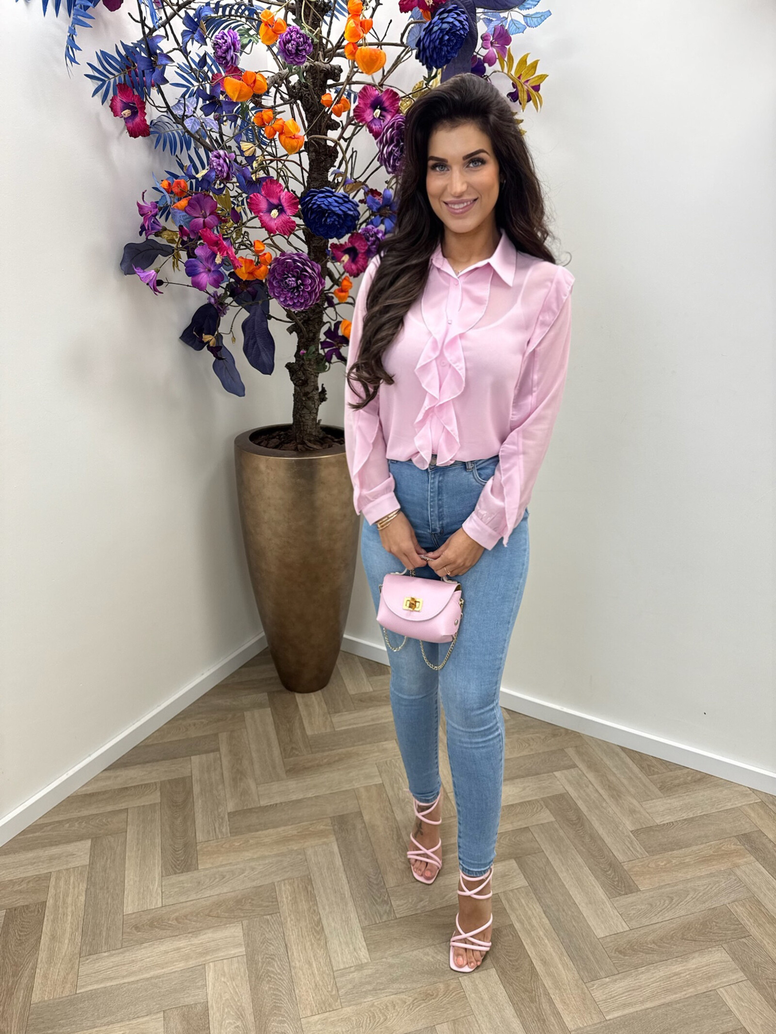 Blouse ruffle Kilky AP-2498 Pink