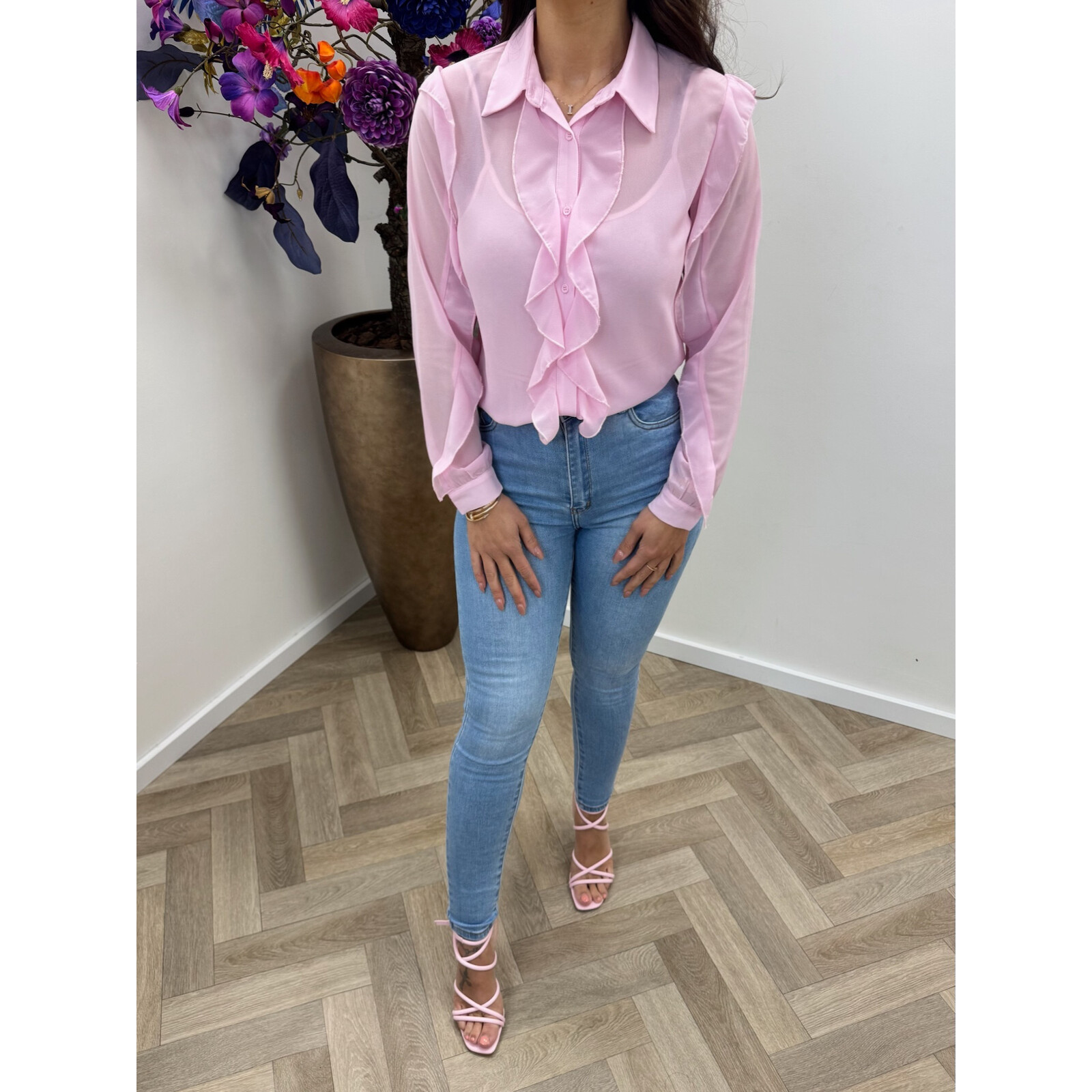 Blouse ruffle Kilky AP-2498 Pink