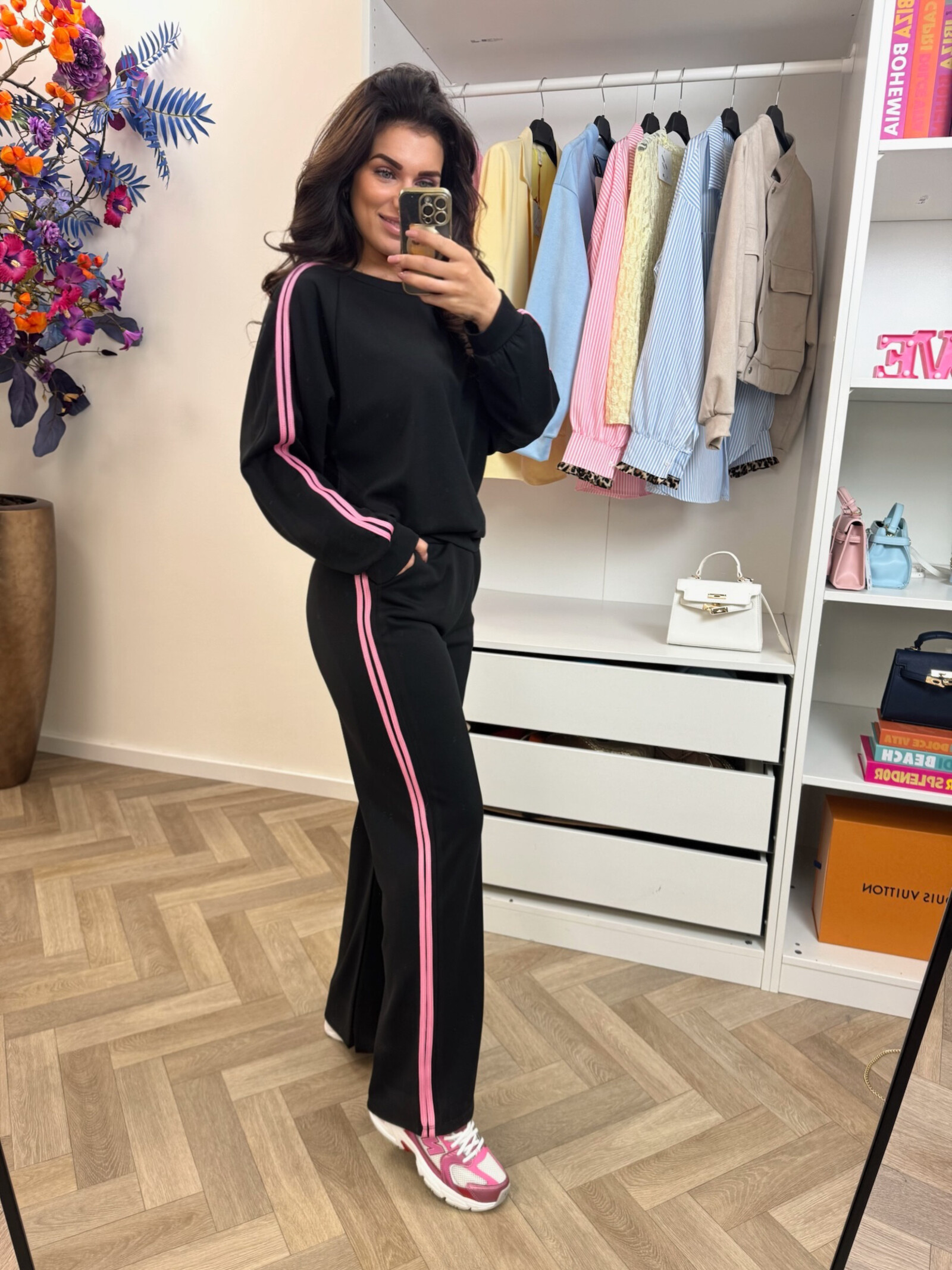 Joggingspak Stripes Black