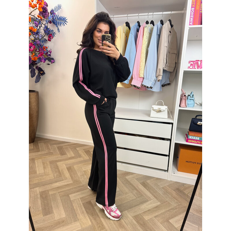 Joggingspak Stripes Black