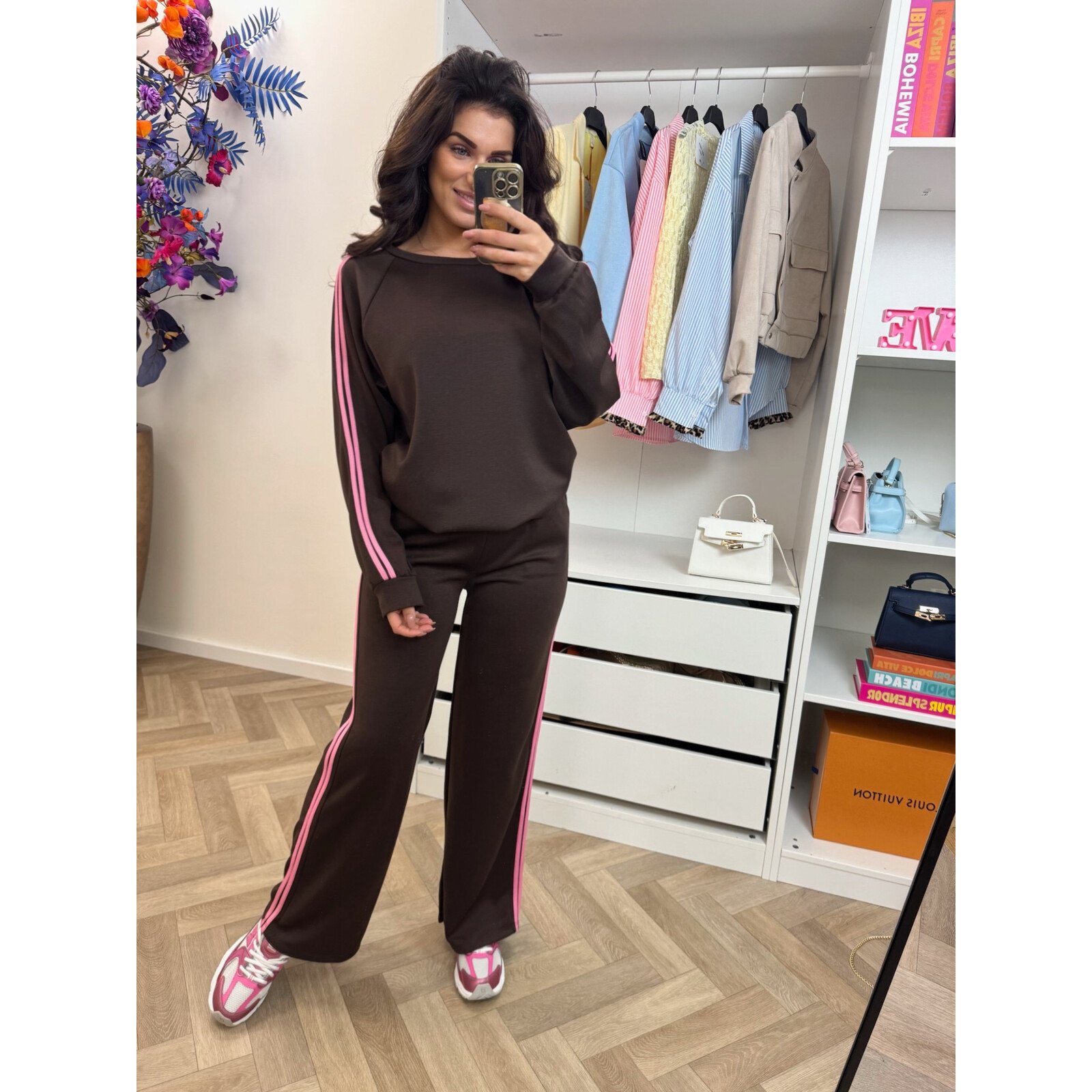 Joggingspak Stripes Choco