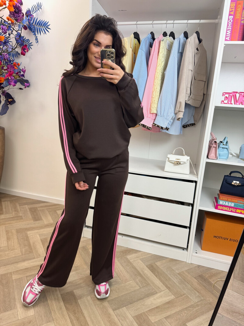 Joggingspak Stripes Choco