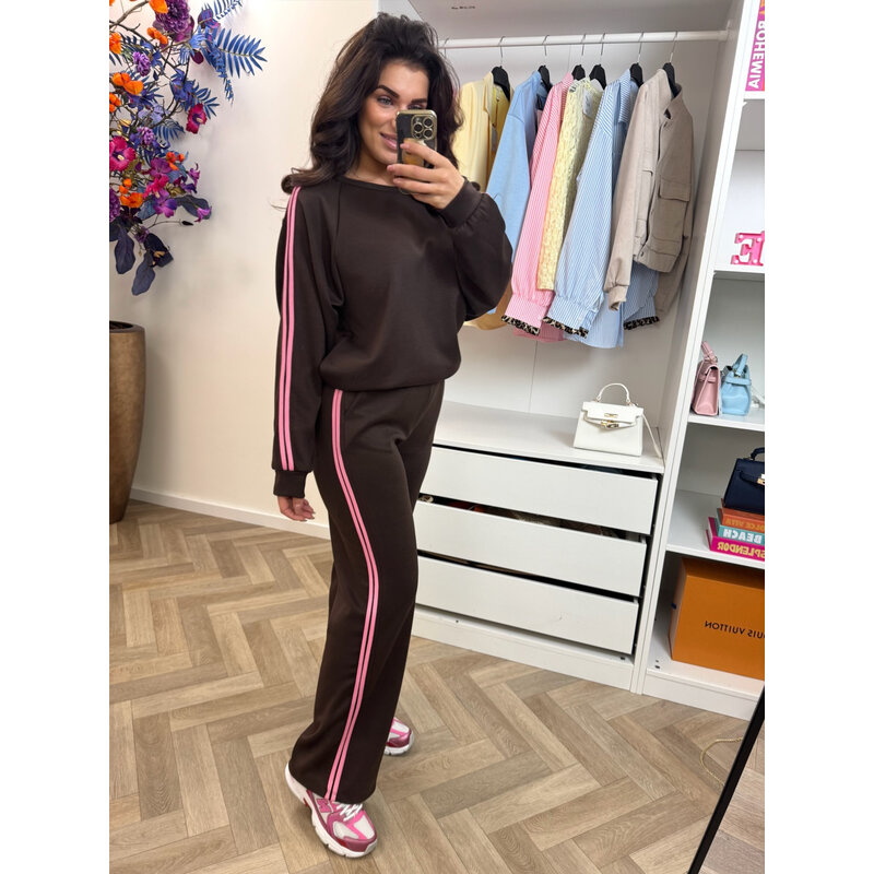 Joggingspak Stripes Choco