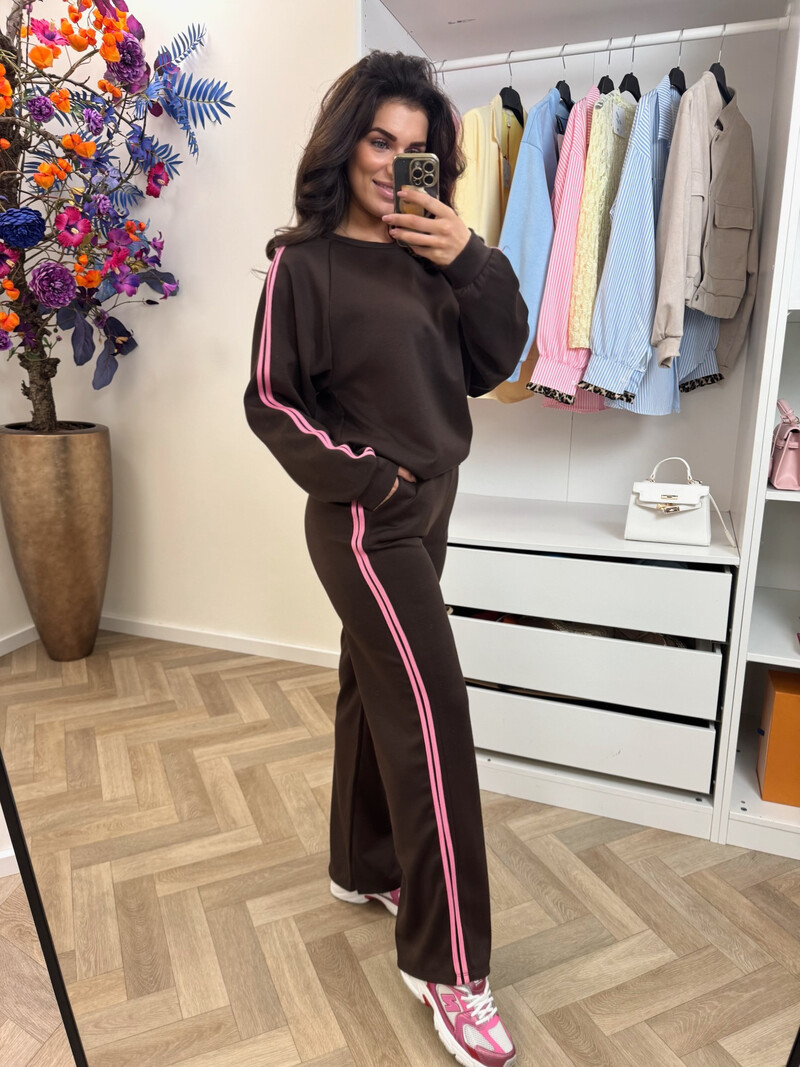 Joggingspak Stripes Choco