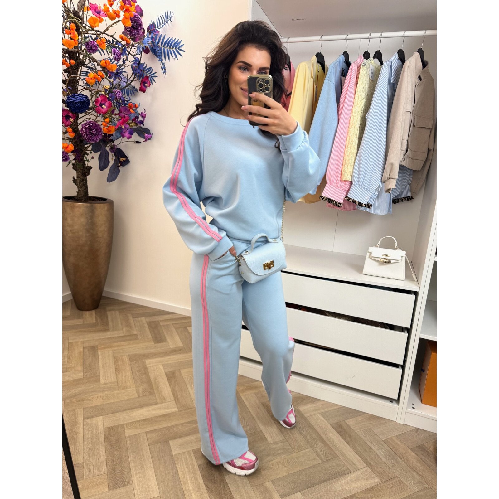 Joggingspak Stripes Light Blue