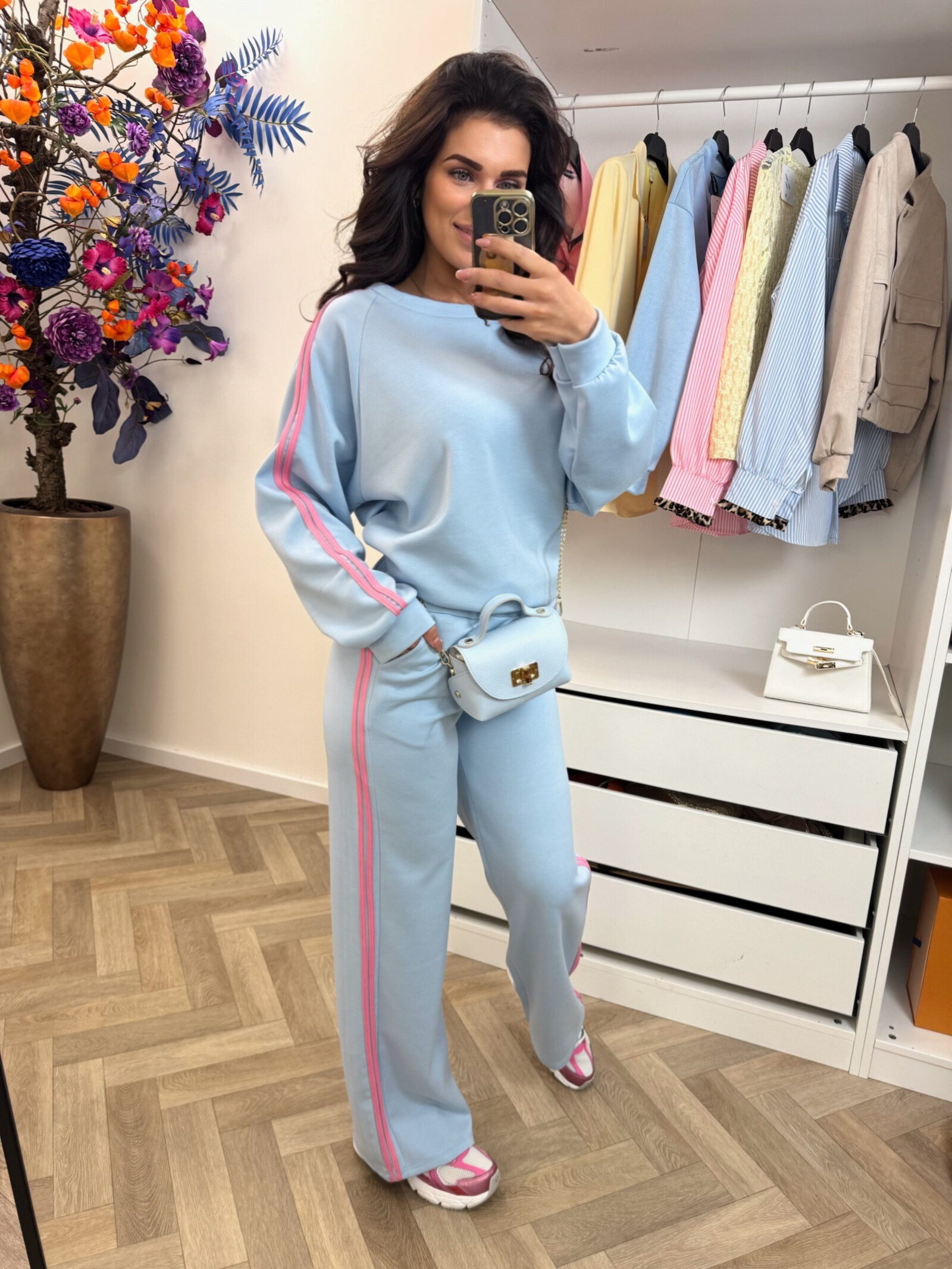 Joggingspak Stripes Light Blue
