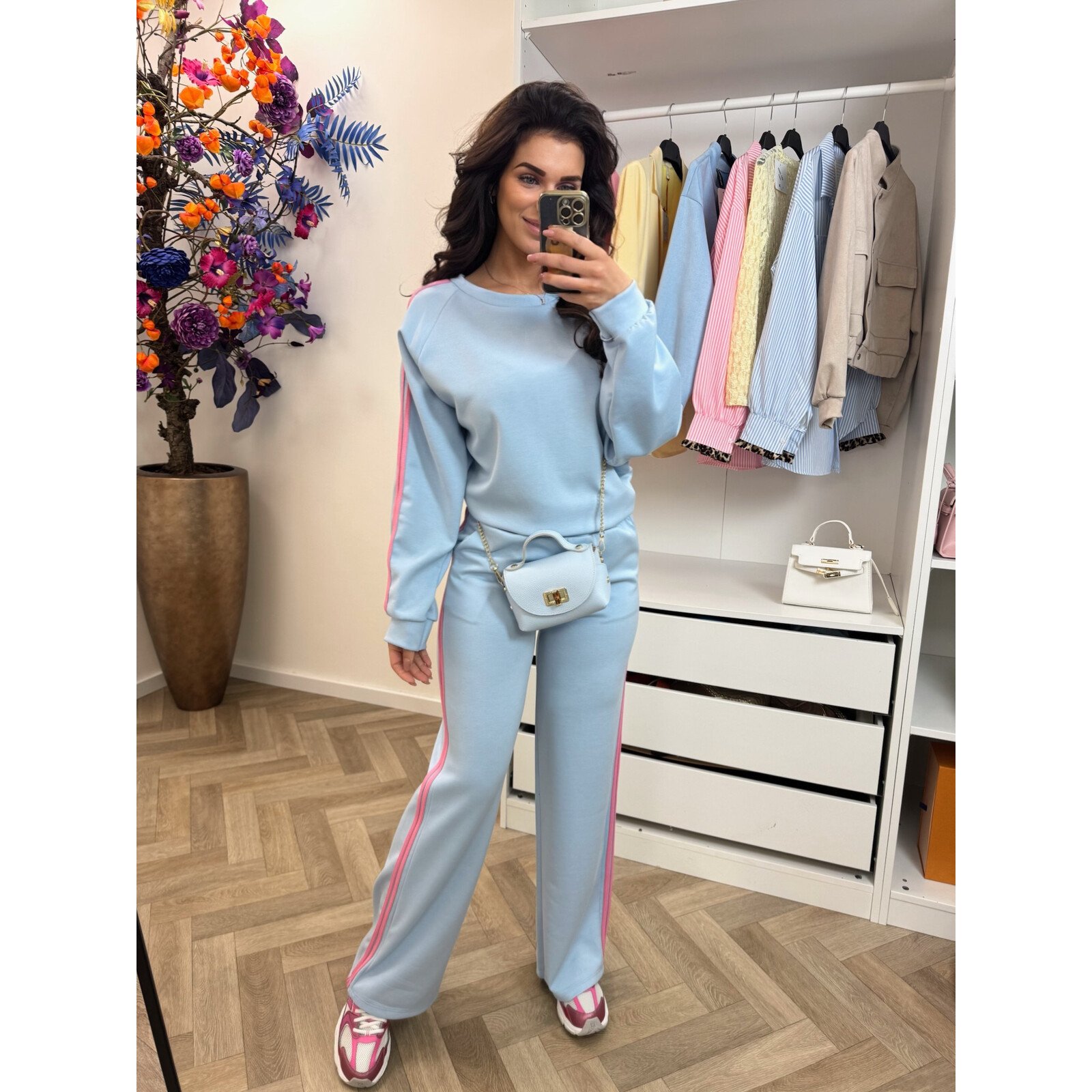 Joggingspak Stripes Light Blue