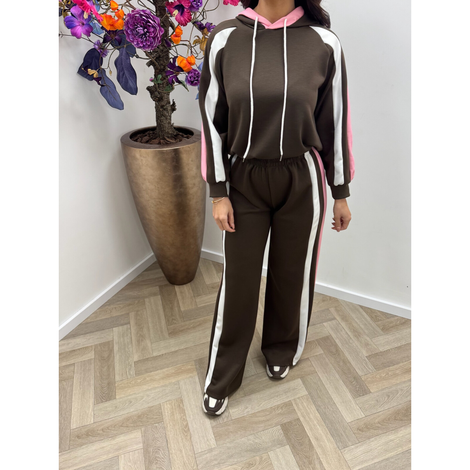 Joggingspak Mellie stripes Choco