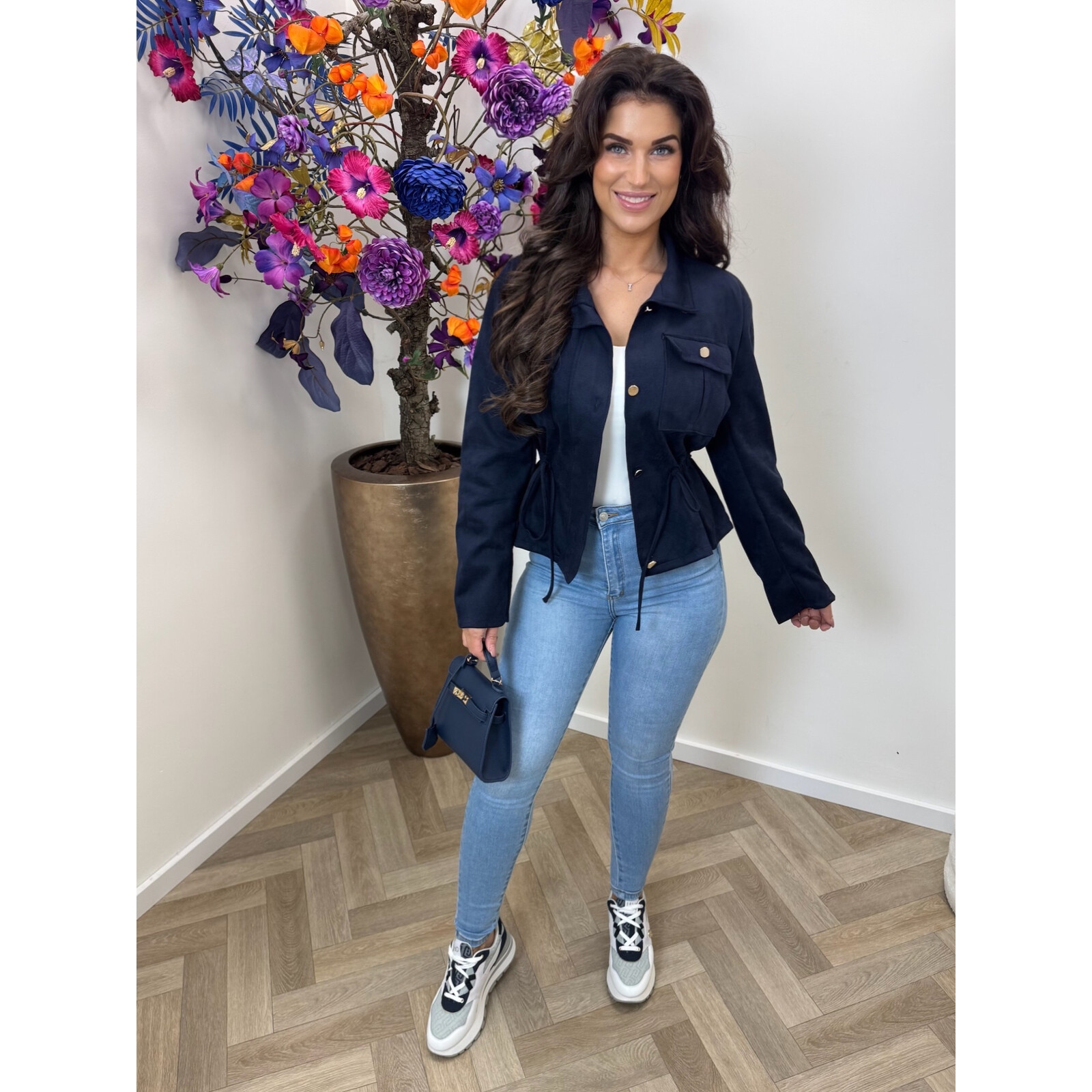 Suéde jacket Stella Navy