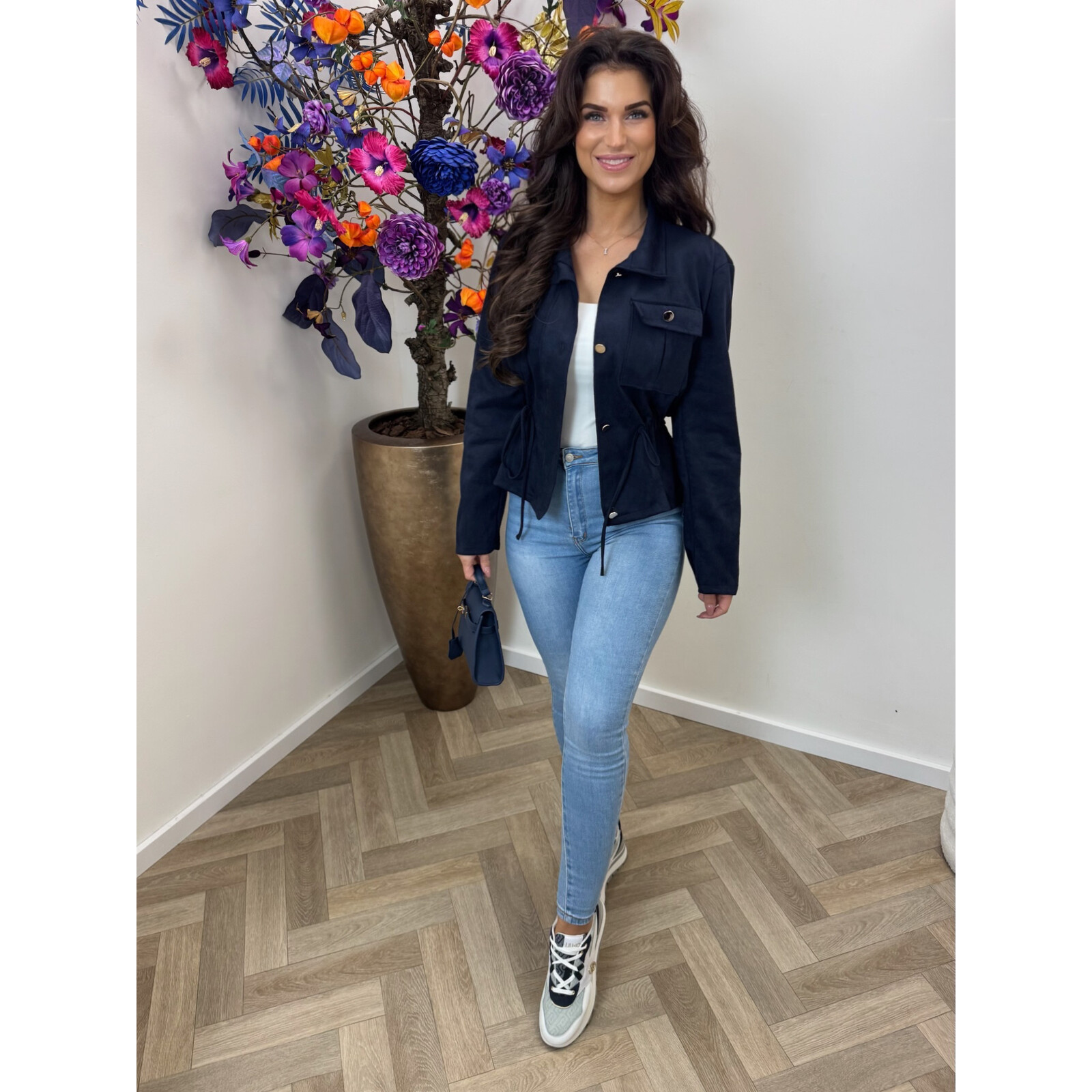 Suéde jacket Stella Navy