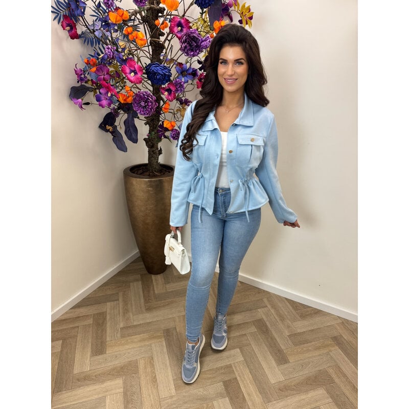 Suéde jacket Stella Light Blue
