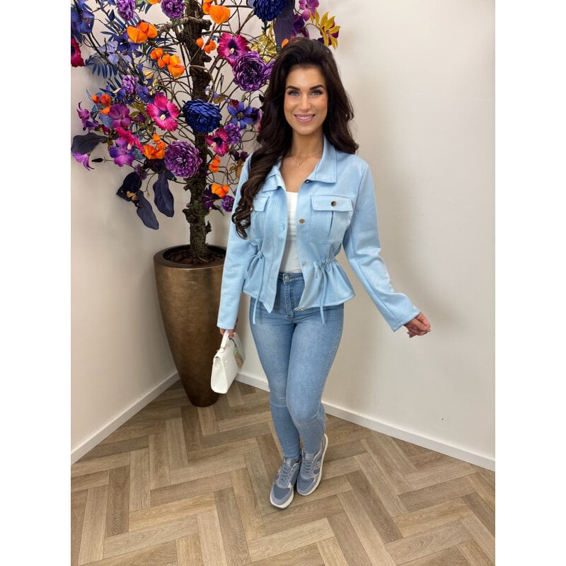 Suéde jacket Stella Light Blue
