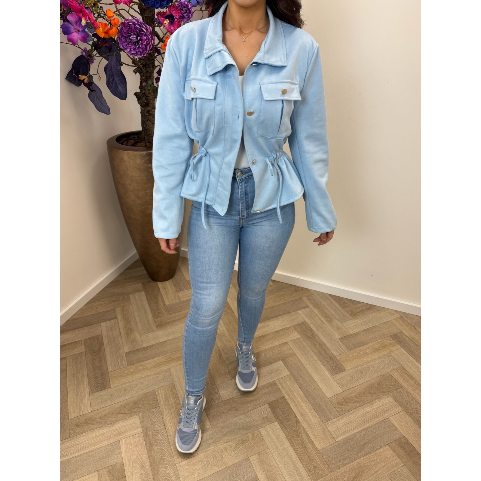 Suéde jacket Stella Light Blue