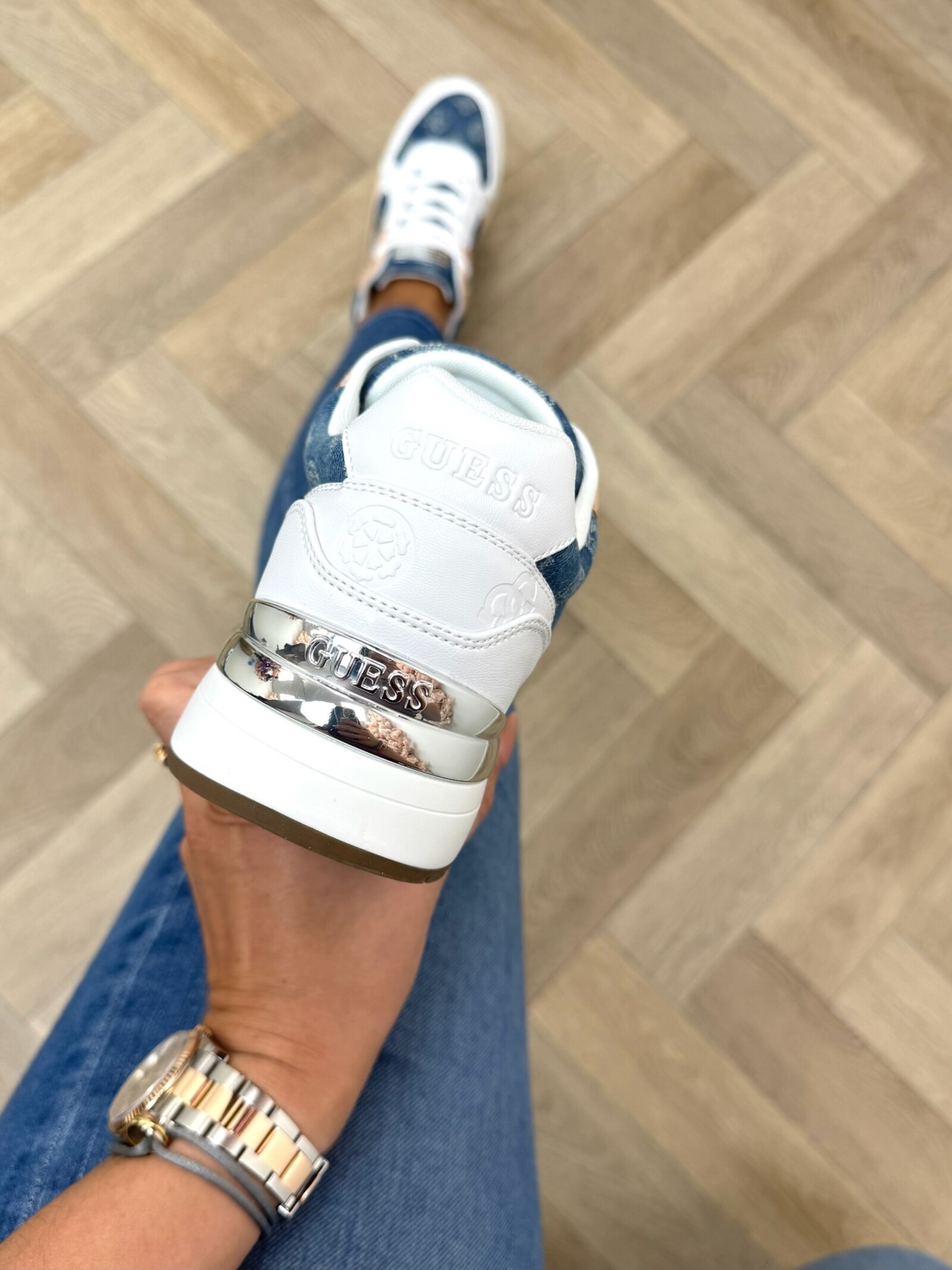 Guess Sneakers Moxea20 denim White Guess 1212