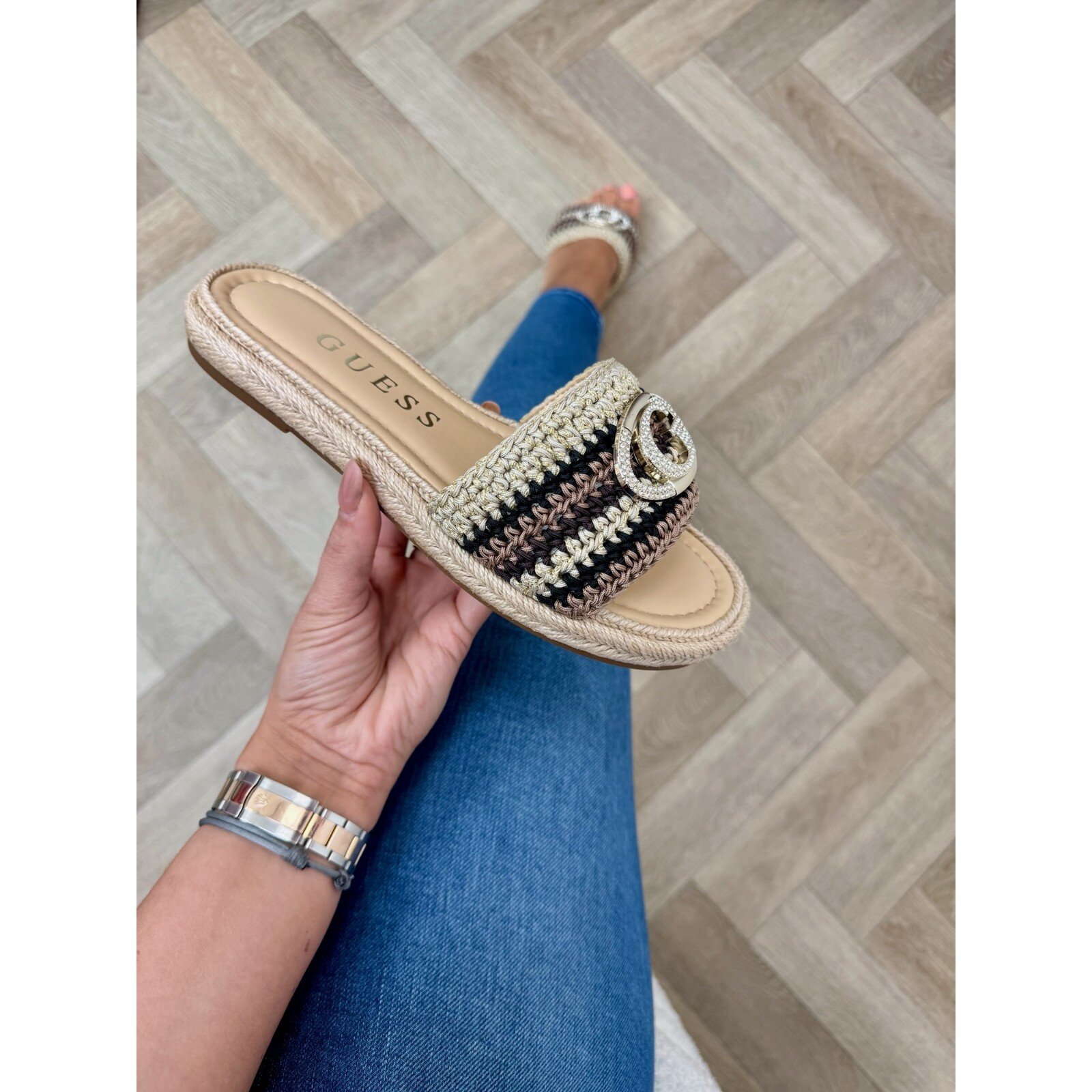 Guess Slippers Kaylis Black choco Guess 1146