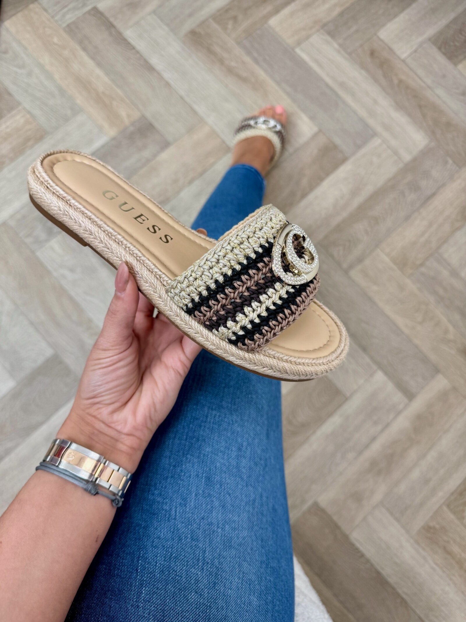 Guess Slippers Kaylis Black choco Guess 1146