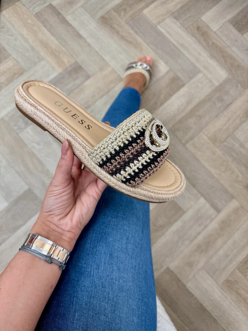 Slippers Kaylis Black choco Guess 1146