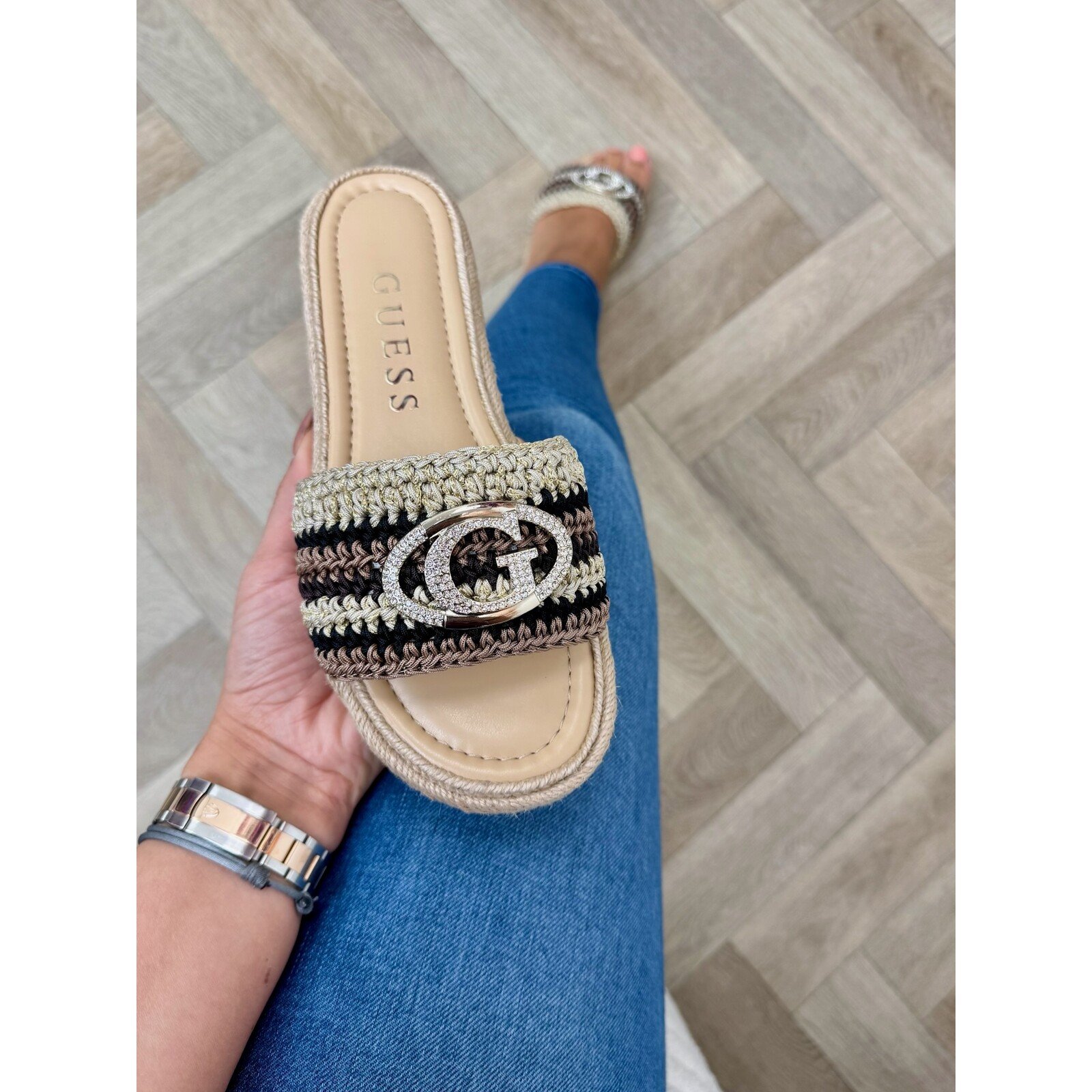 Guess Slippers Kaylis Black choco Guess 1146