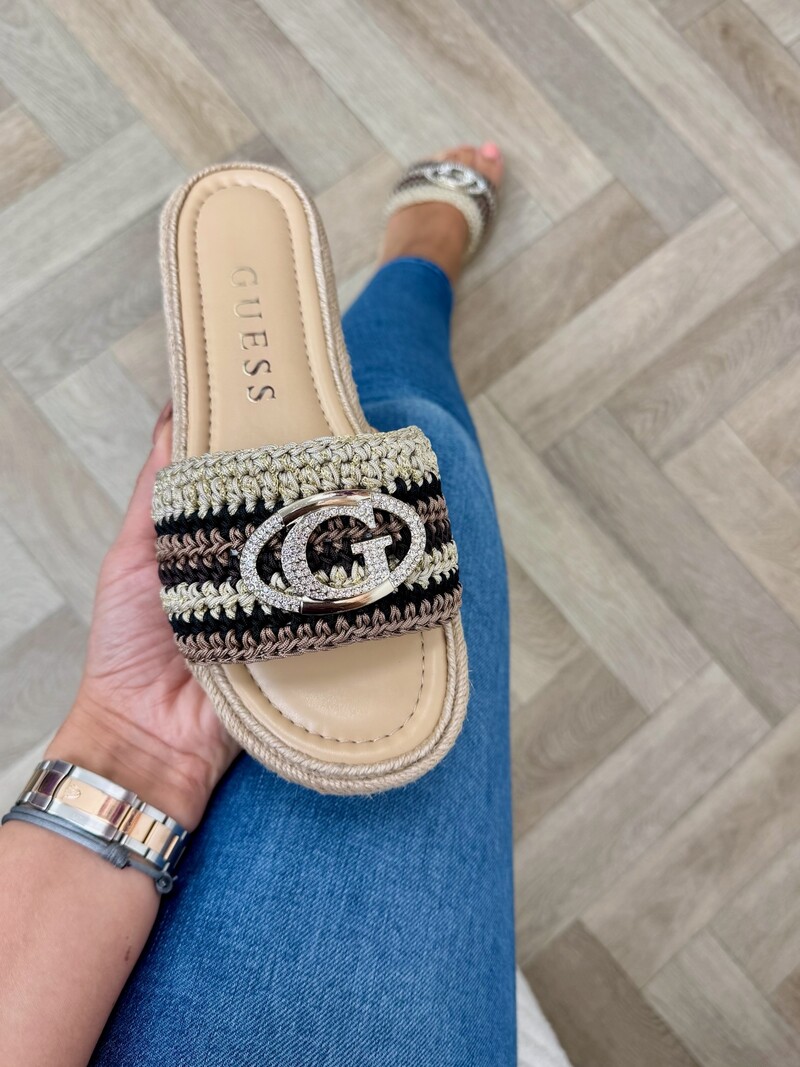 Slippers Kaylis Black choco Guess 1146