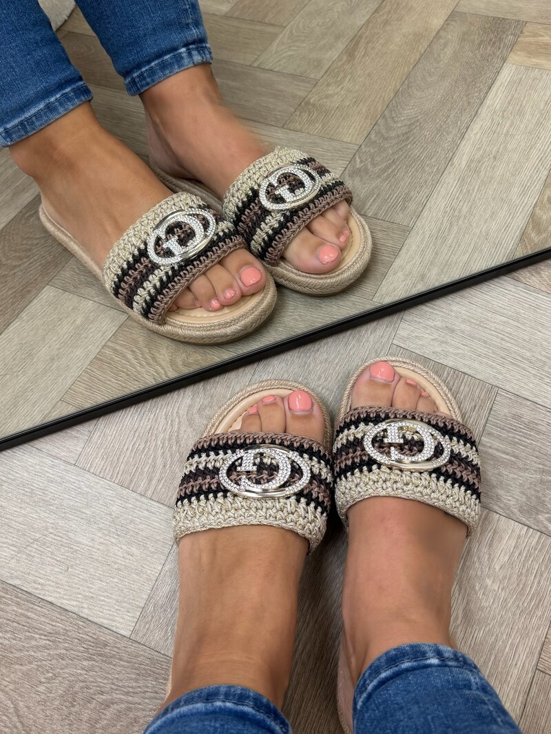 Slippers Kaylis Black choco Guess 1146