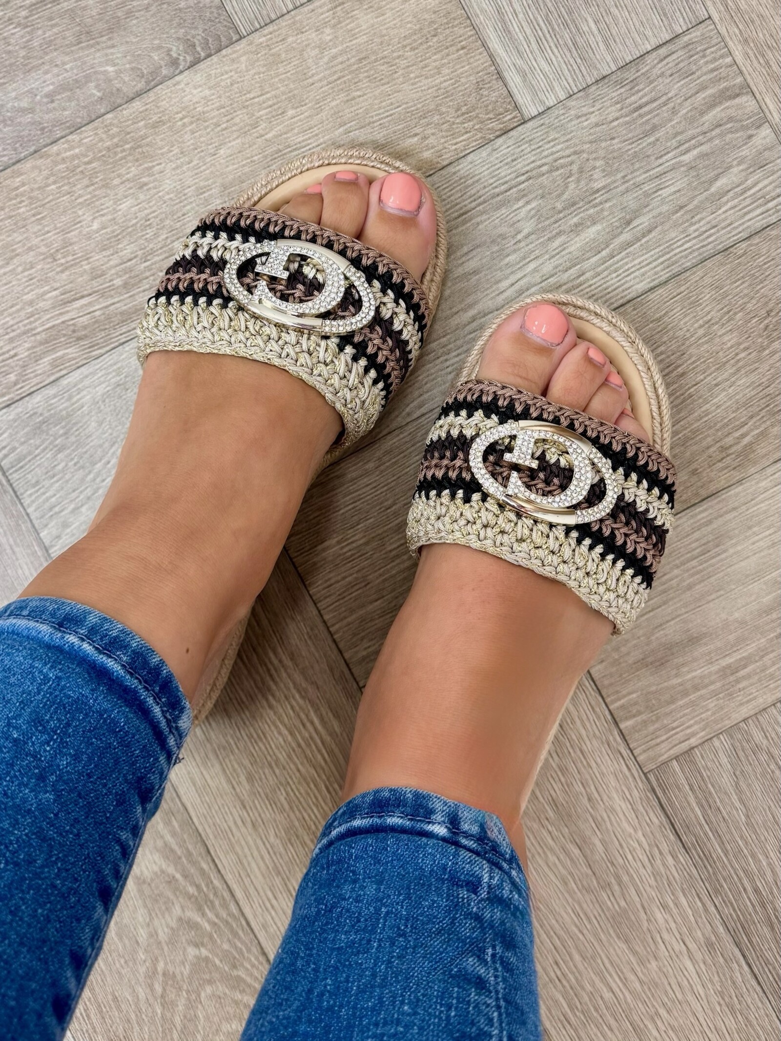 Guess Slippers Kaylis Black choco Guess 1146