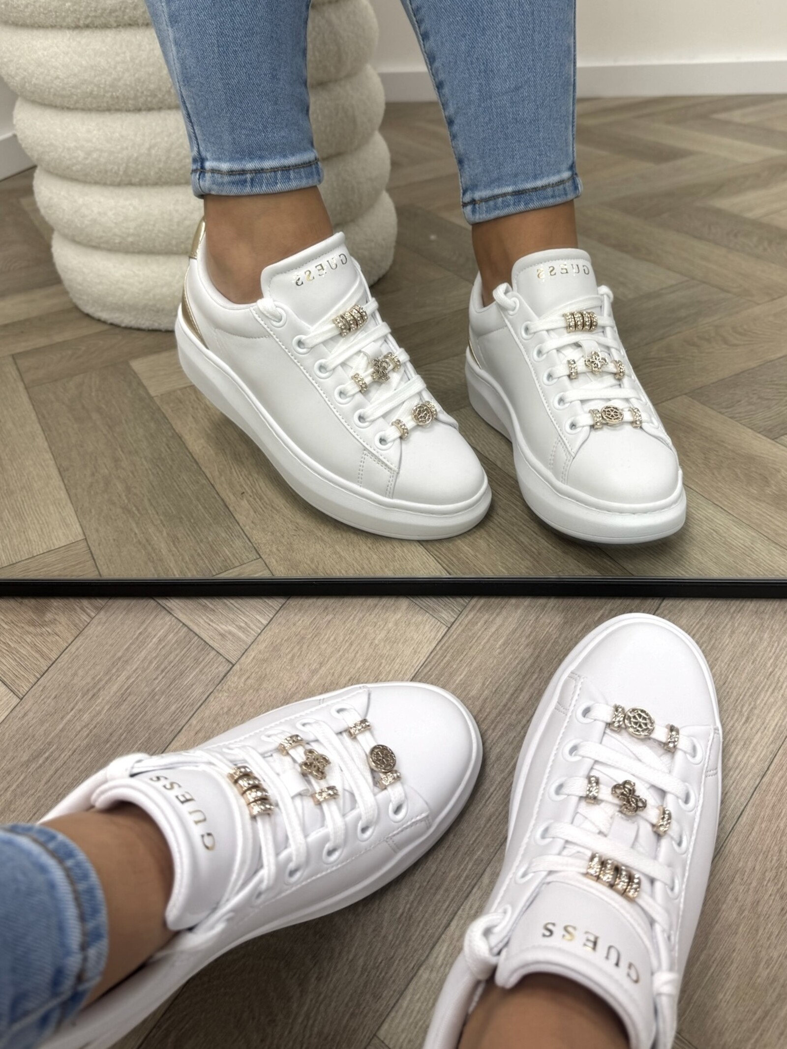 Guess Sneakers Fionia White gold Guess 1211