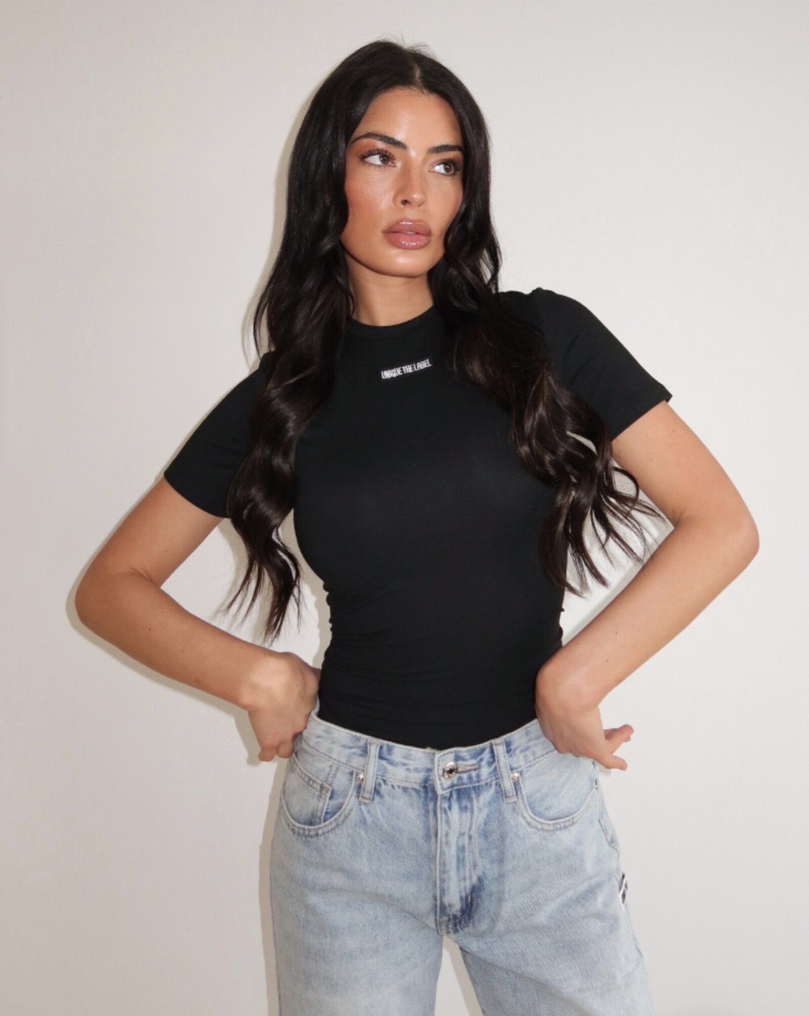 Unique The Label Top Jacky Short sleeve black