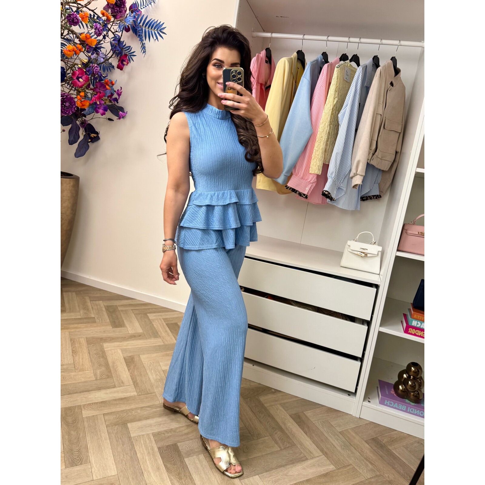 Set ruffle Kiki 793 Blue