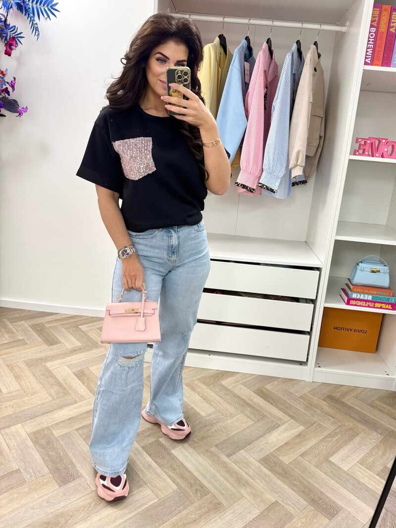 T-shirt pinky Black